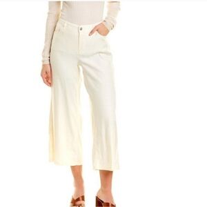 NWT NYDJ Linen Blend Vanilla Wide-Leg Crop Pants - 10 (34” x 25”)